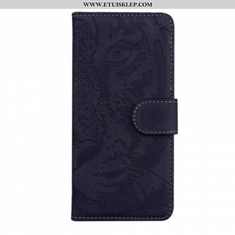 Etui Folio do Motorola Edge 20 Pro Nadruk Twarzy Tygrysa